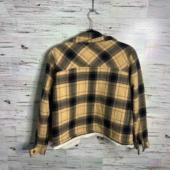Lucky Brand Plaid Sherpa-Lined Shirt Jacket -small - Picture 7 of 7